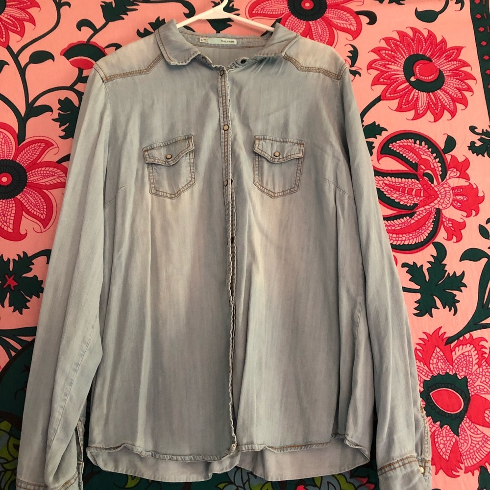 Maurices Denim style button up